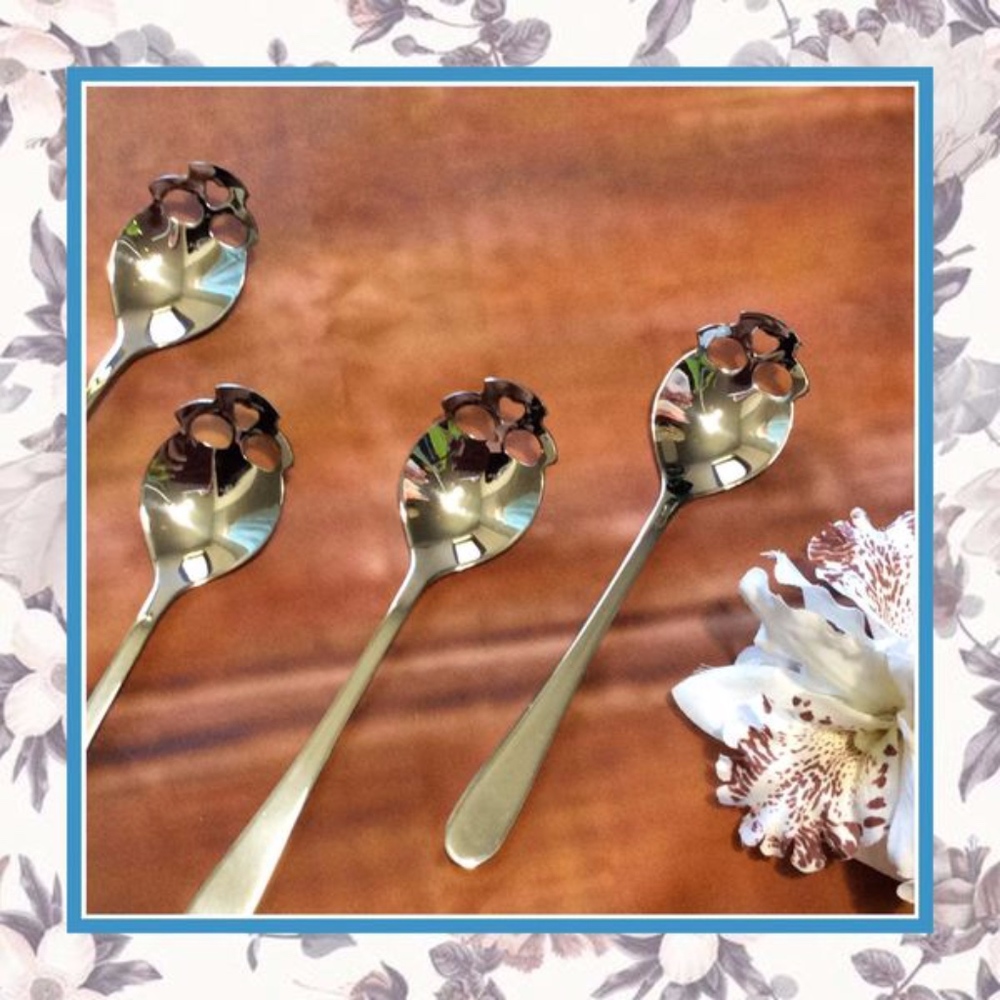 🌸 4PC SKULL SPOONS SKELETON GOTHIC SUS 304 BUNDLE SET GOTH COLLECTORS KITCHEN - Picture 2 of 15